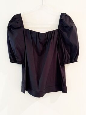 Finley Square Neck Puff Sleeve Poplin Top
